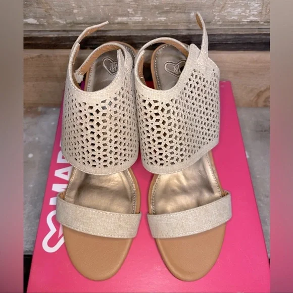 NEW Madeline Bohemian Wedge Tan Sandal Size 8.5 - Picture 6 of 9